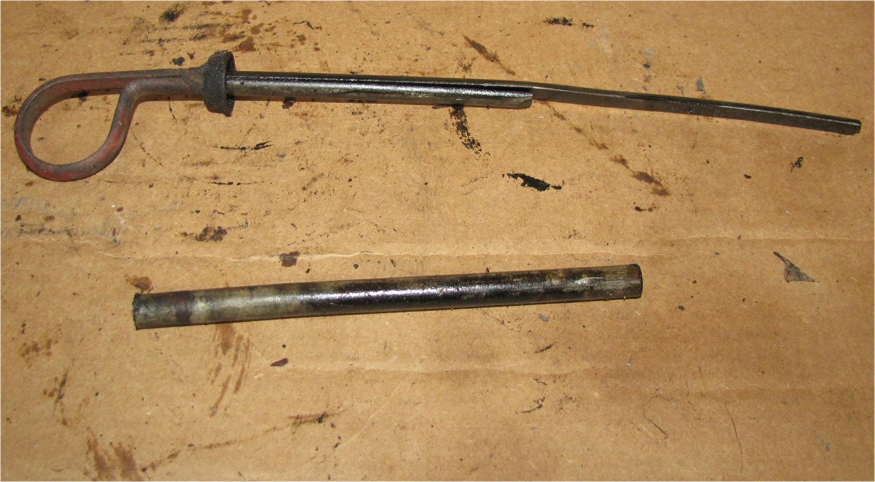 1960 Case International Harvester B275 Diesel Engine Oil Dipstick with Tube used tractor part