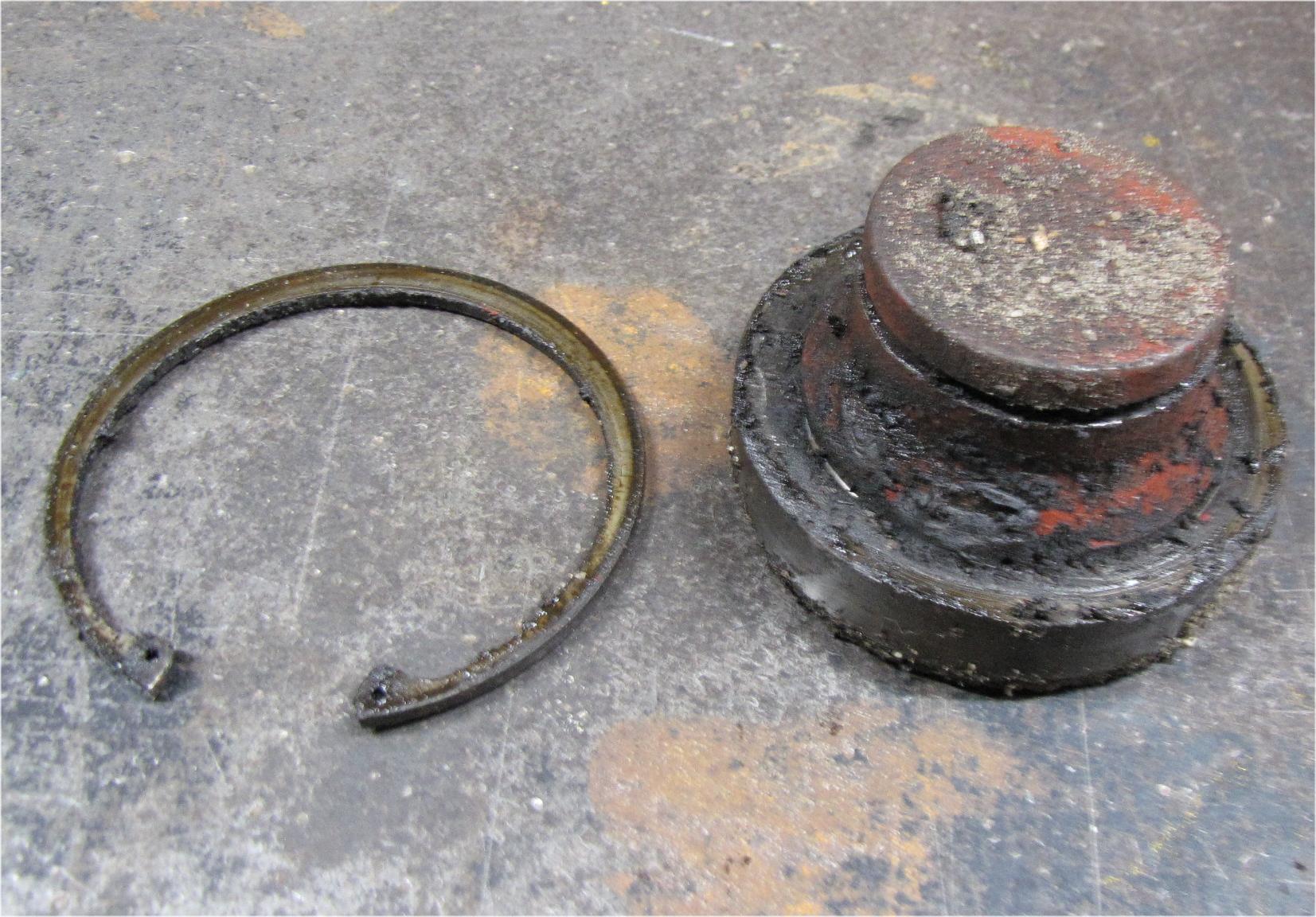 1960 Case International Harvester B275 Diesel Lower Transmission Shaft End Cap with Snap Ring used tractor part