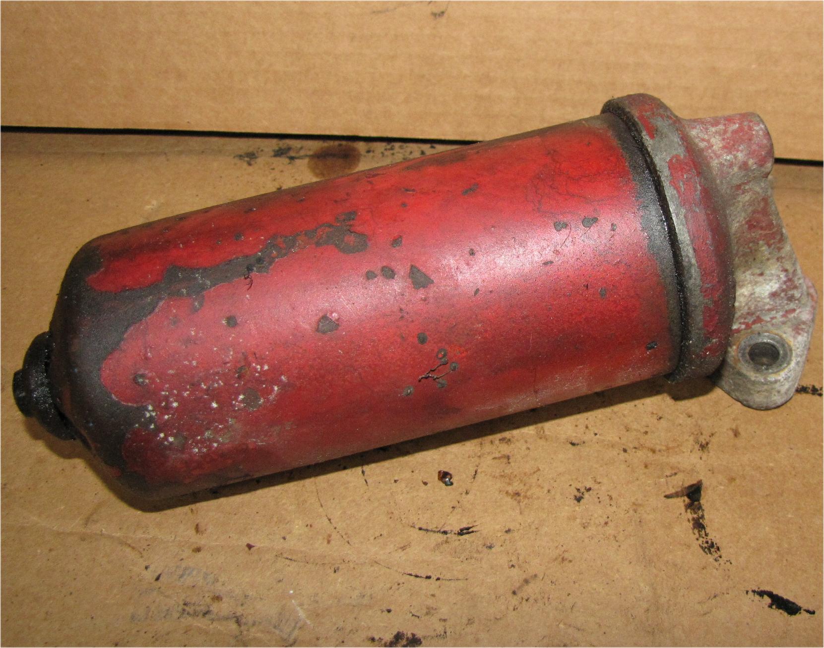 1960 Case International Harvester B275 Diesel Oil Filter Canister and mount used tractor part