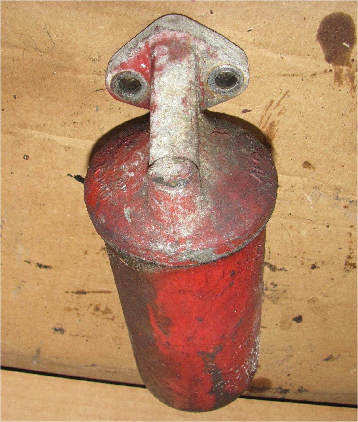 1960 Case International Harvester B275 Diesel Oil Filter Canister and mount used tractor part