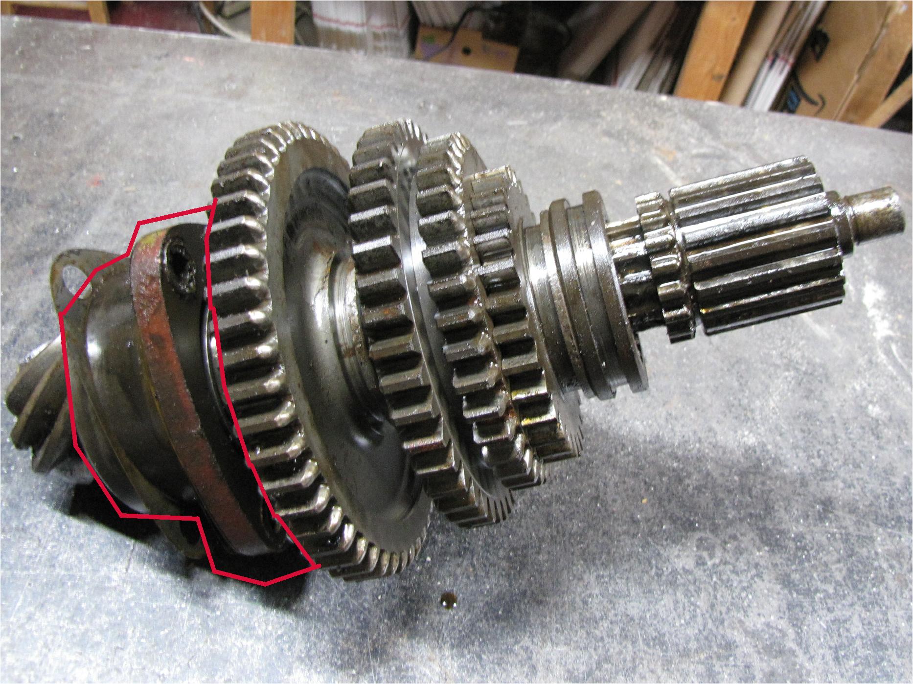 1960 Case International Harvester B275 Diesel Pinion Bearing Housing used tractor part