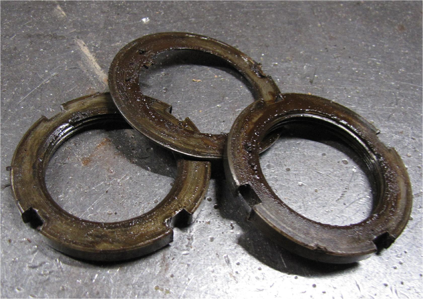 1960 Case International Harvester B275 Diesel Pinion Shaft Lock Nuts used tractor part