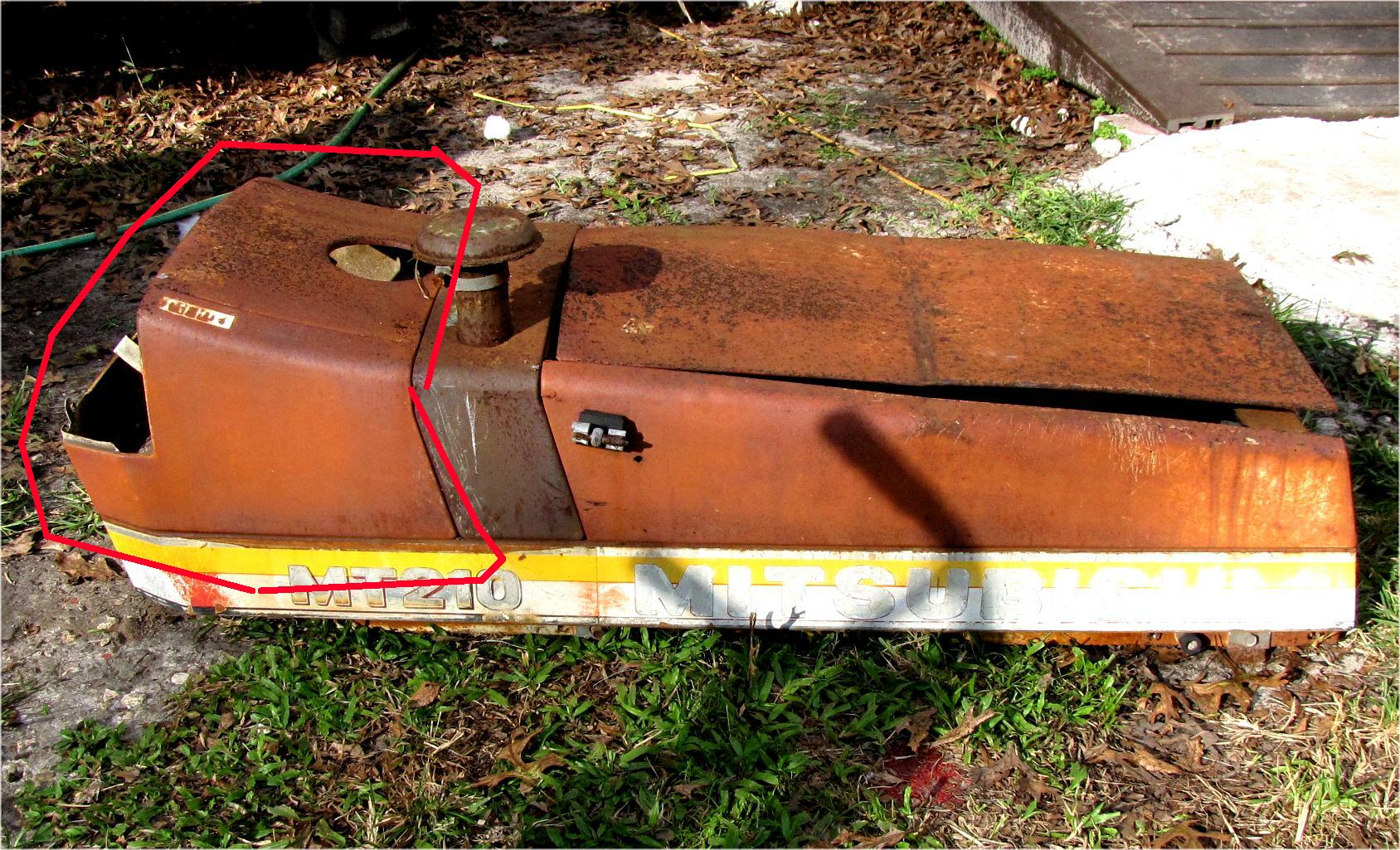 unknown Mitsubishi mt210 Diesel dash housing sheet metal used tractor part