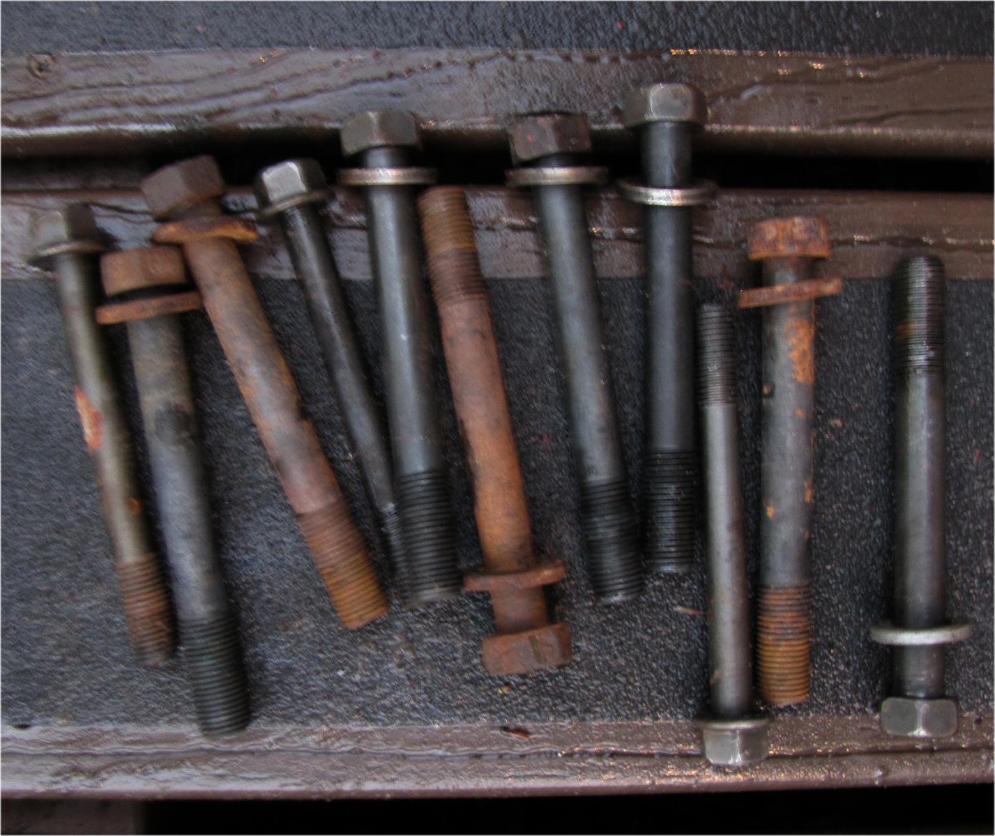 unknown Mitsubishi mt210 Diesel Complete Set of Head Bolts used tractor part