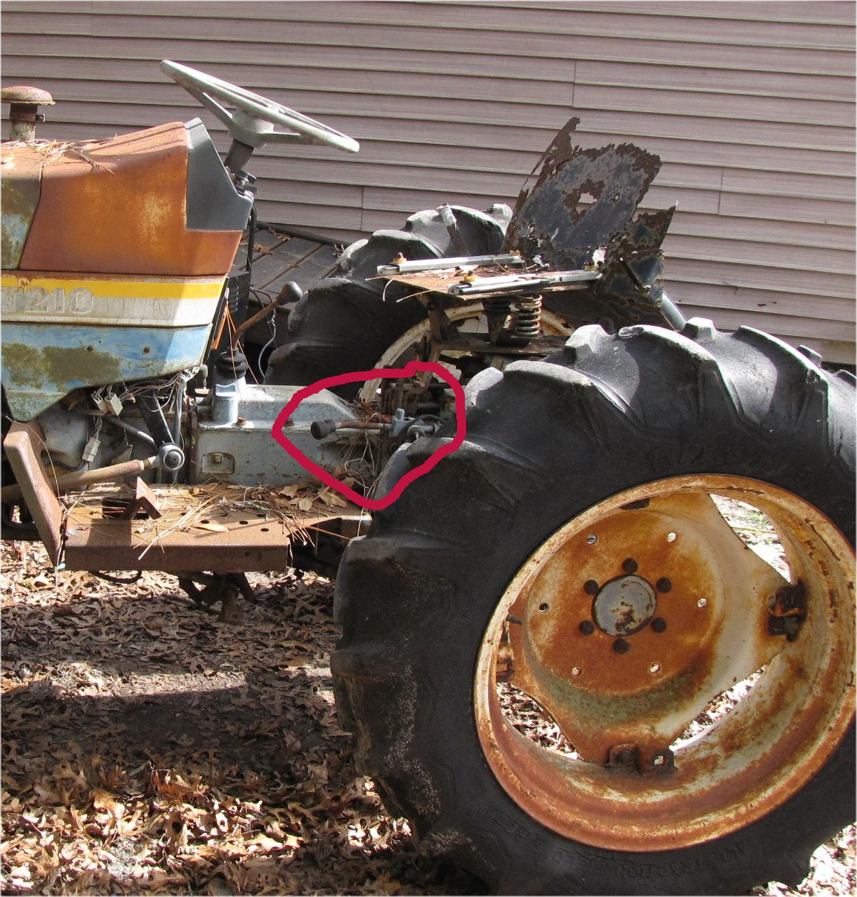 unknown Mitsubishi mt210 Diesel Lever with Switch from Rearend hi/low? used tractor part