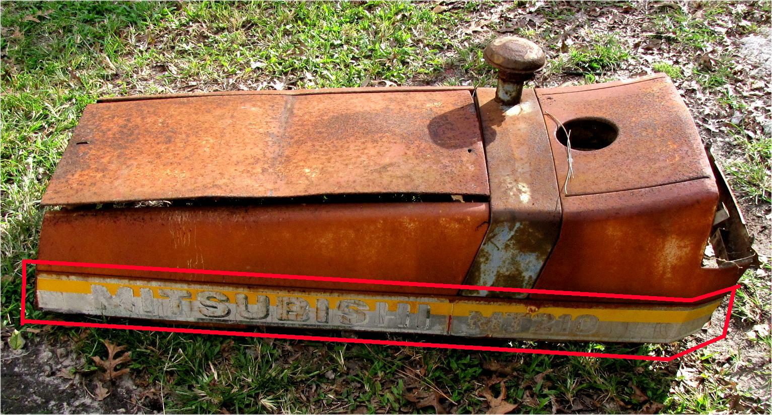 unknown Mitsubishi mt210 Diesel Left Lower Hood Panel sheet metal used tractor part