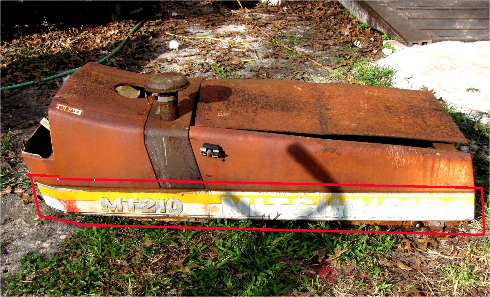 unknown Mitsubishi mt210 Diesel Right Lower Hood Panel sheet metal used tractor part