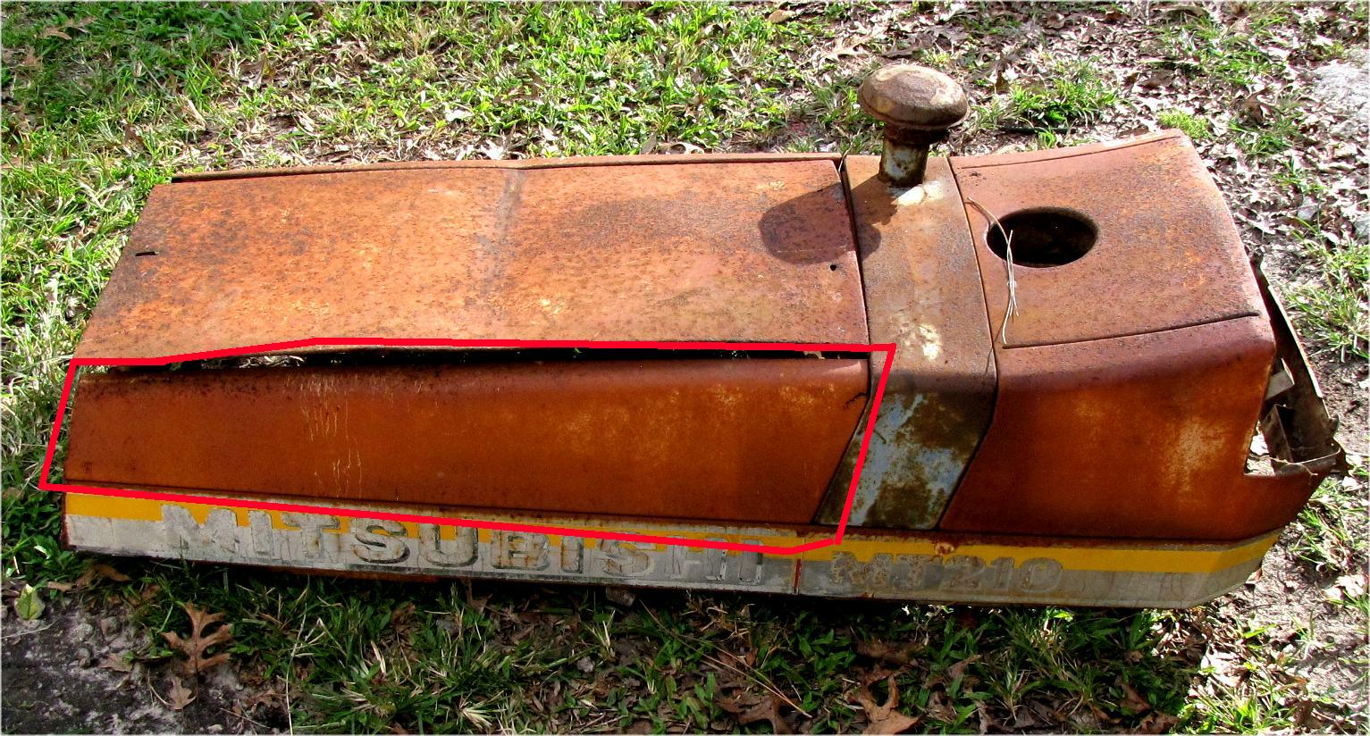 unknown Mitsubishi mt210 Diesel Left upper Hood Panel sheet metal used tractor part
