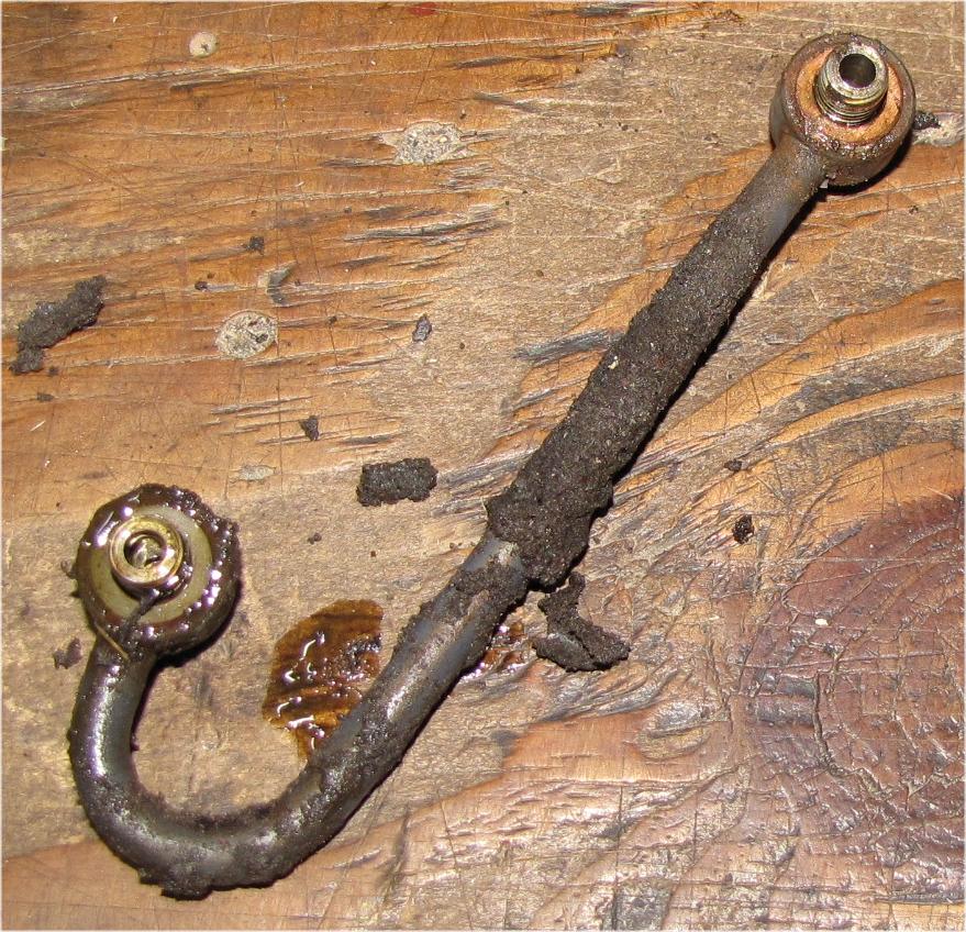 unknown Mitsubishi mt210 Diesel Hydraulic tube Small line on right side of transmission used tractor part