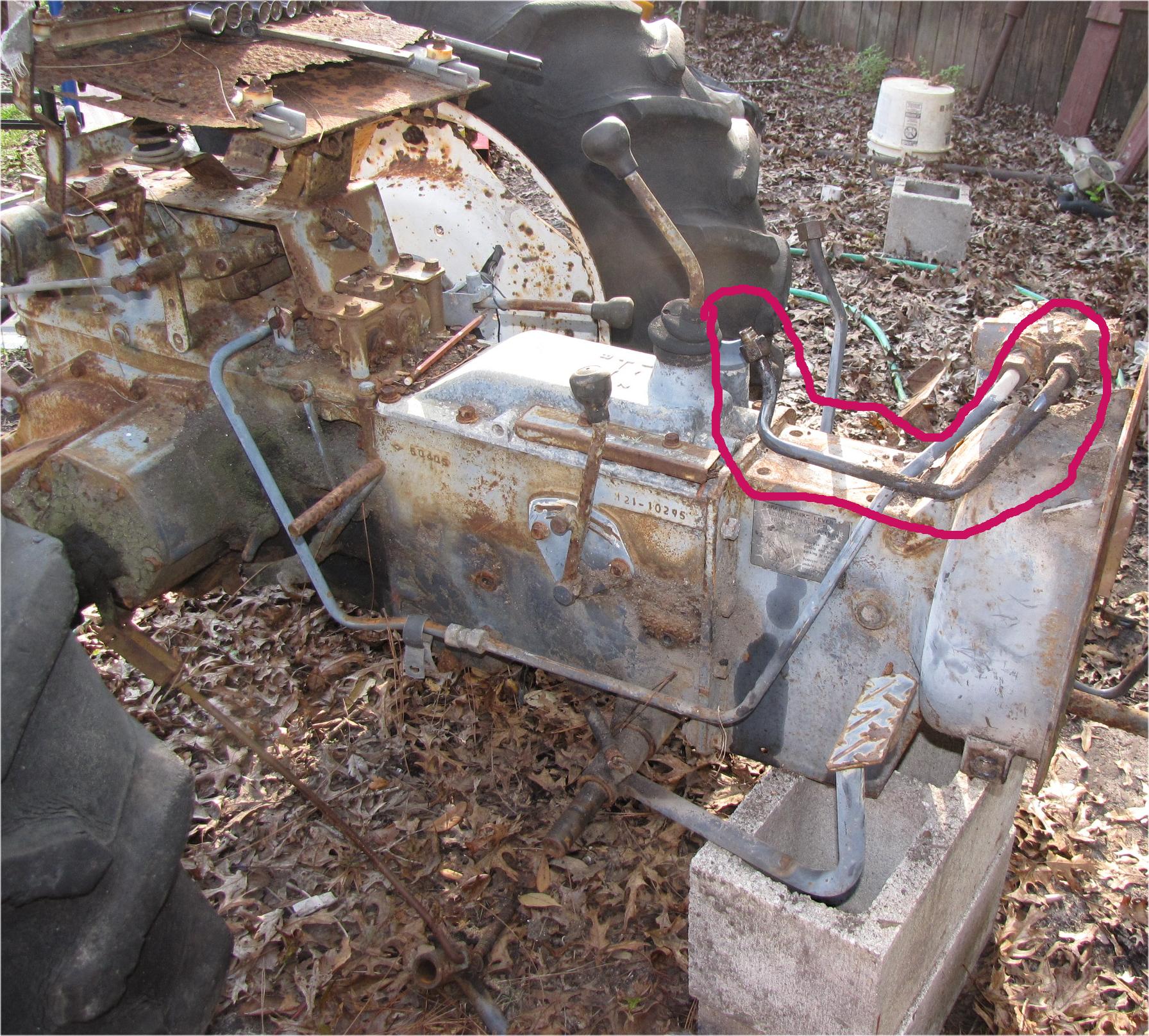 unknown Mitsubishi mt210 Diesel Hydraulic Line / tube Valve block to Steering Box right used tractor part