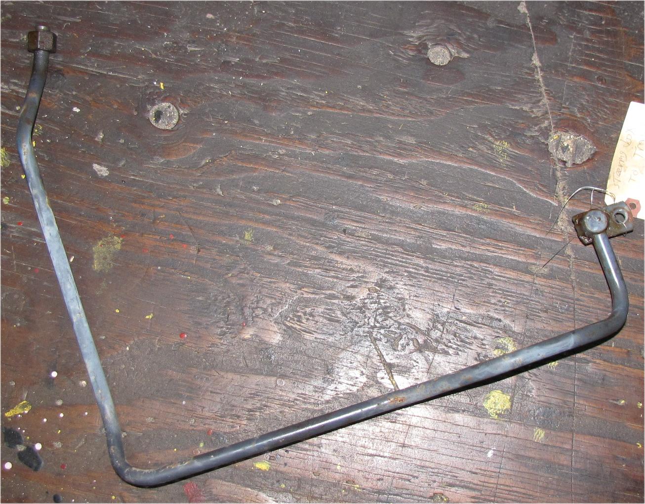 unknown Mitsubishi mt210 Diesel Hydraulic Line / tube Steering box to transmission left used tractor part
