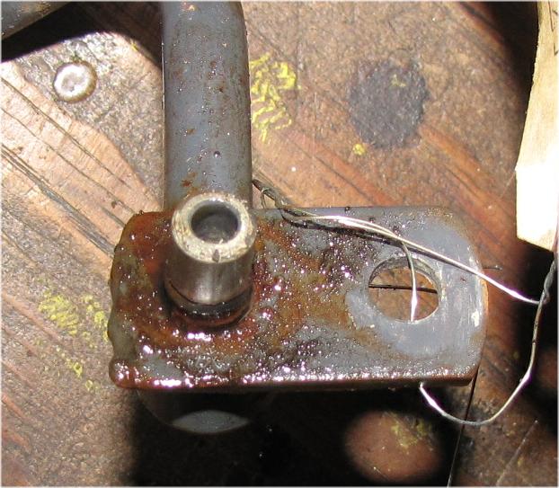unknown Mitsubishi mt210 Diesel Hydraulic Line / tube Steering box to transmission left used tractor part