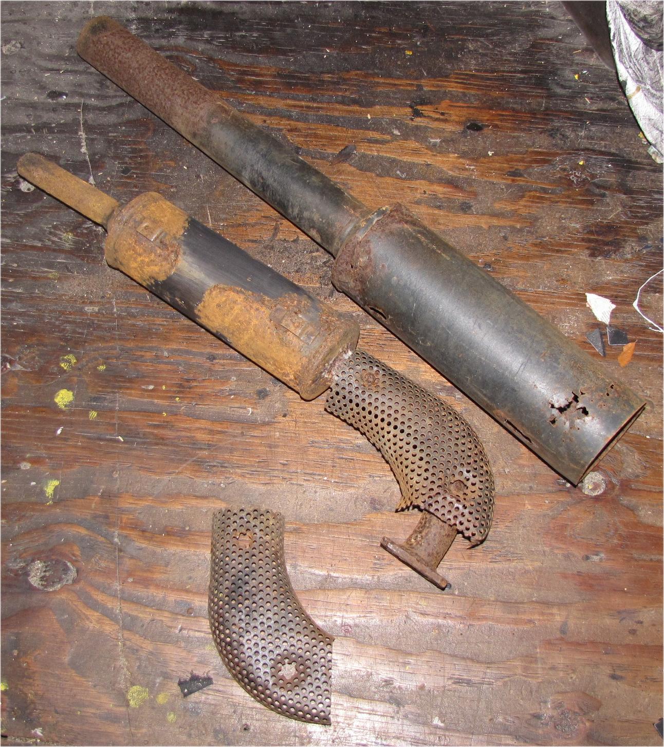 unknown Mitsubishi mt210 Diesel Muffler with Heat Shields used tractor part