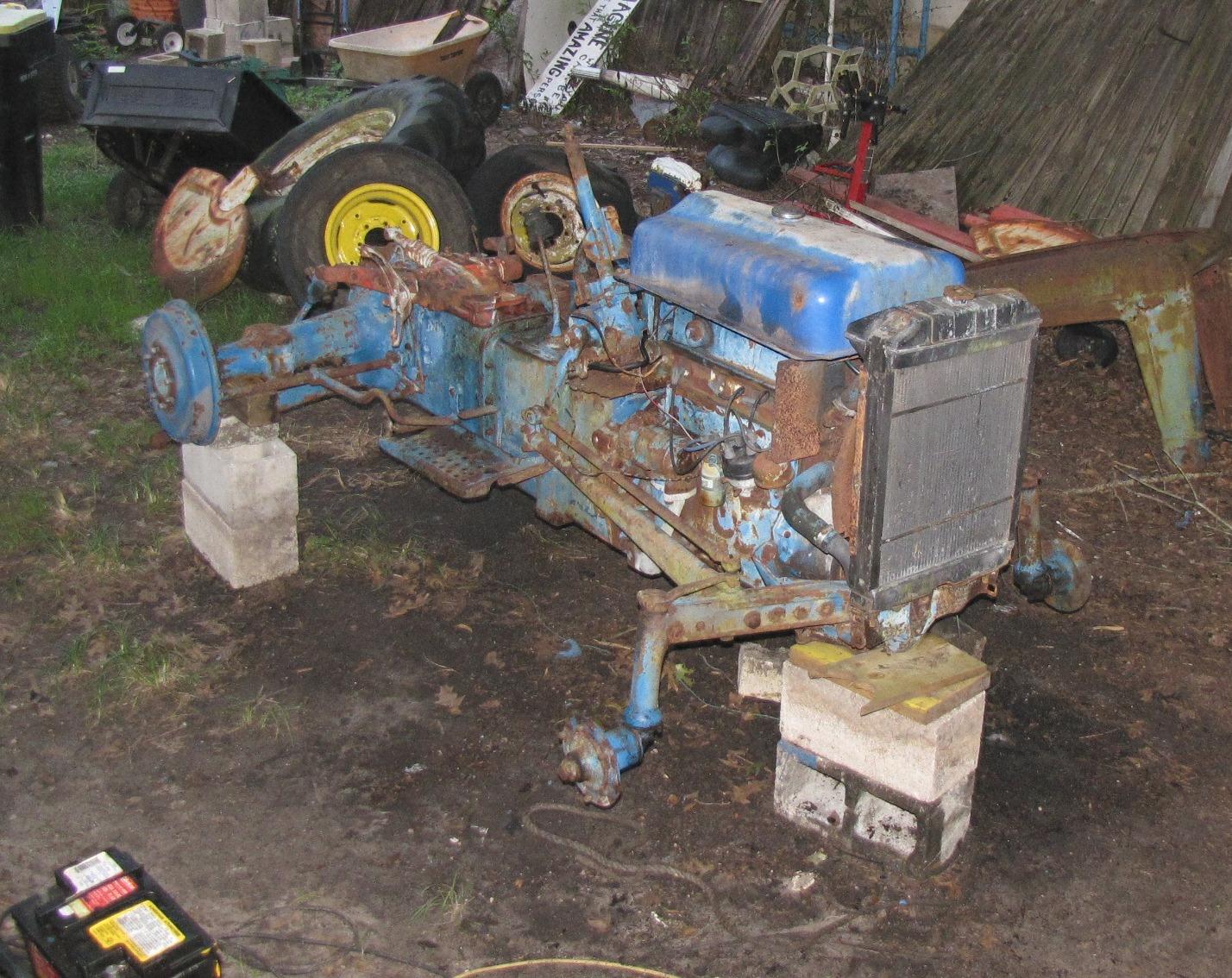 During restoration photo of Ford 2000 gas tractor