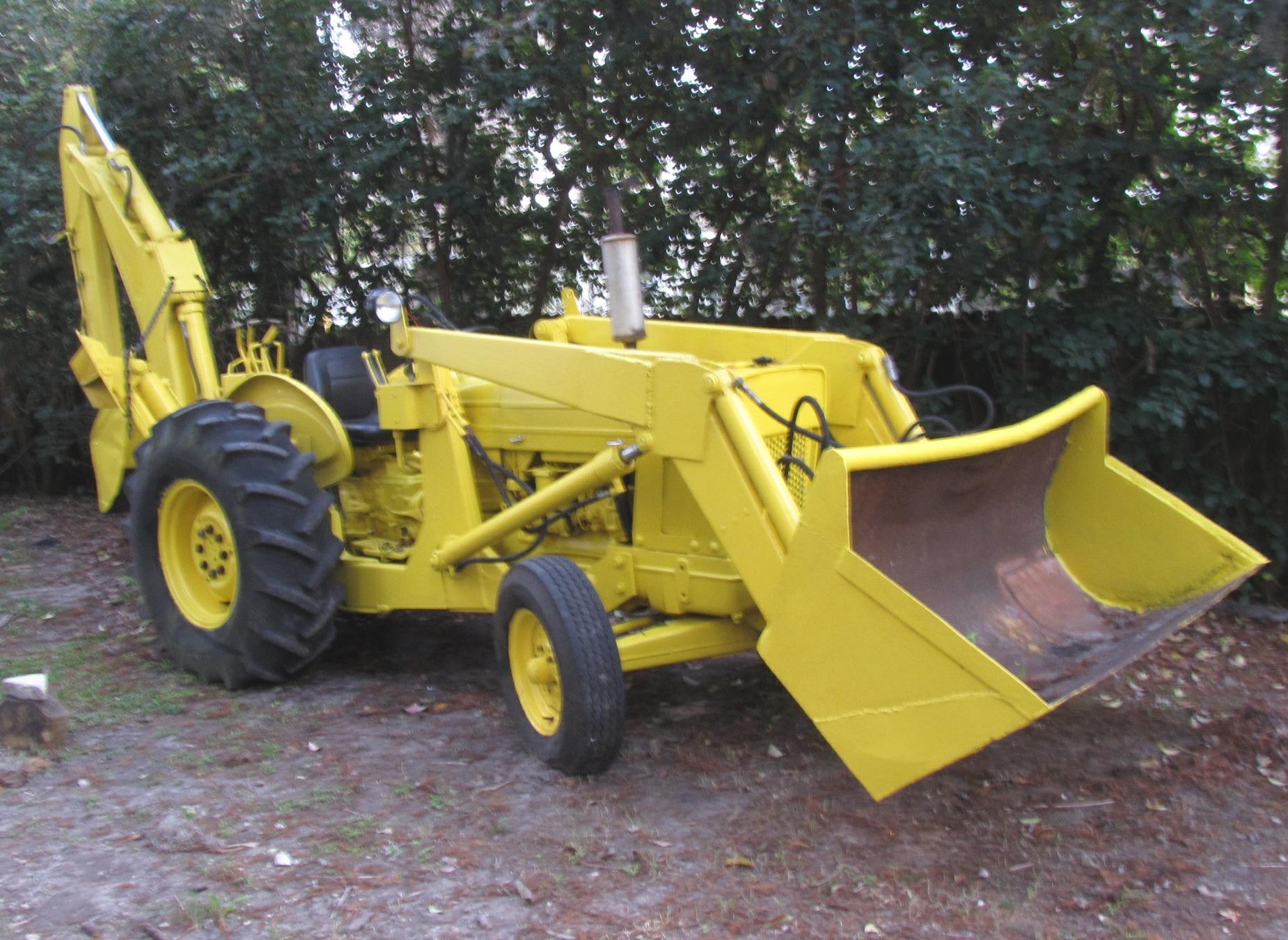 After restoration photo of Ford 4500 diesel backhoe