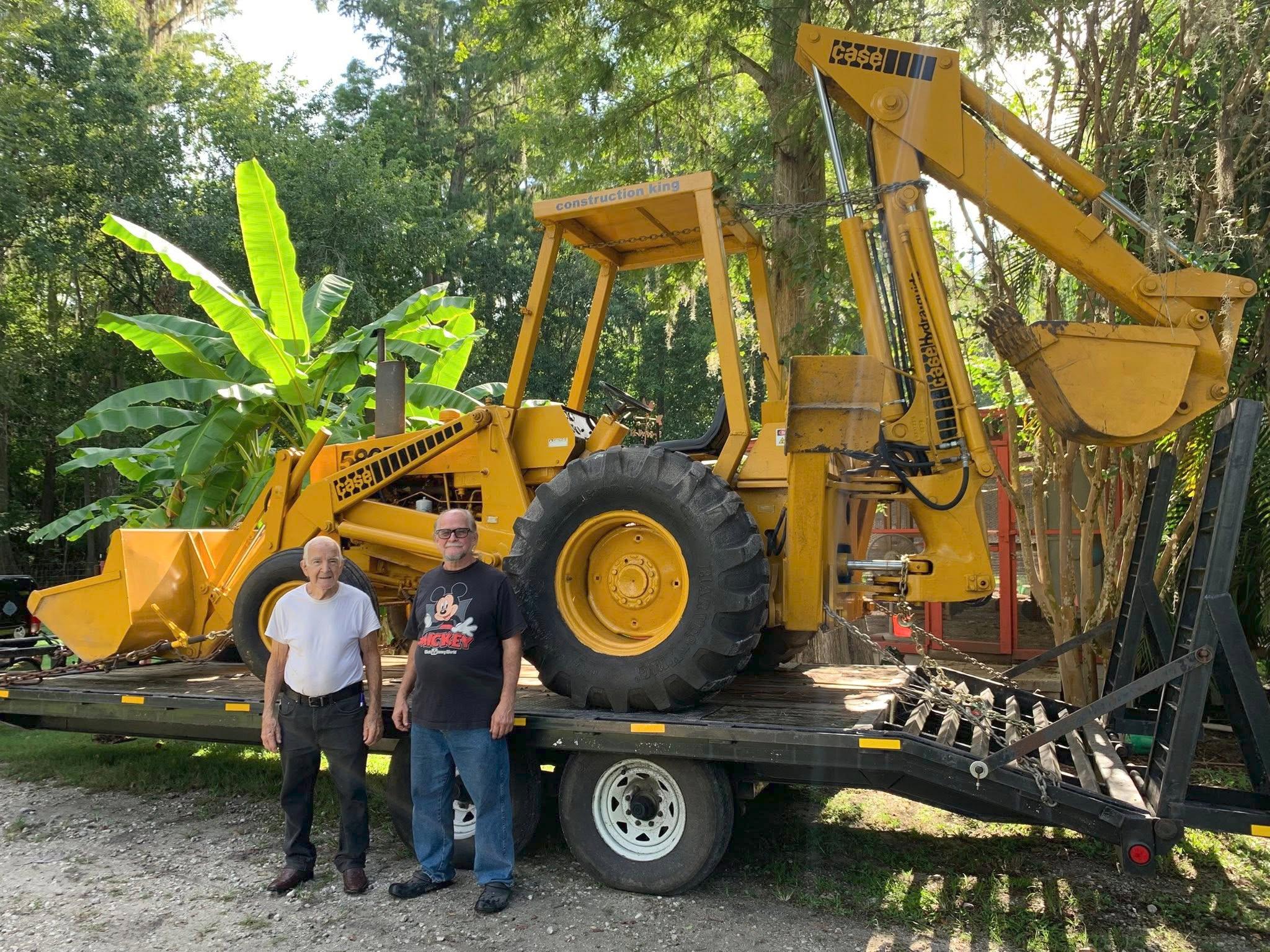 Case 580B CK backhoe being prepared for delivery