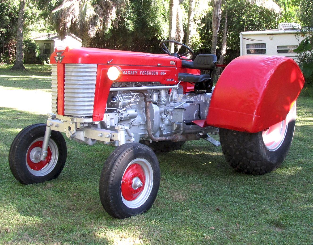 After restoration photo of Massey Ferguson 65 diesel tractor