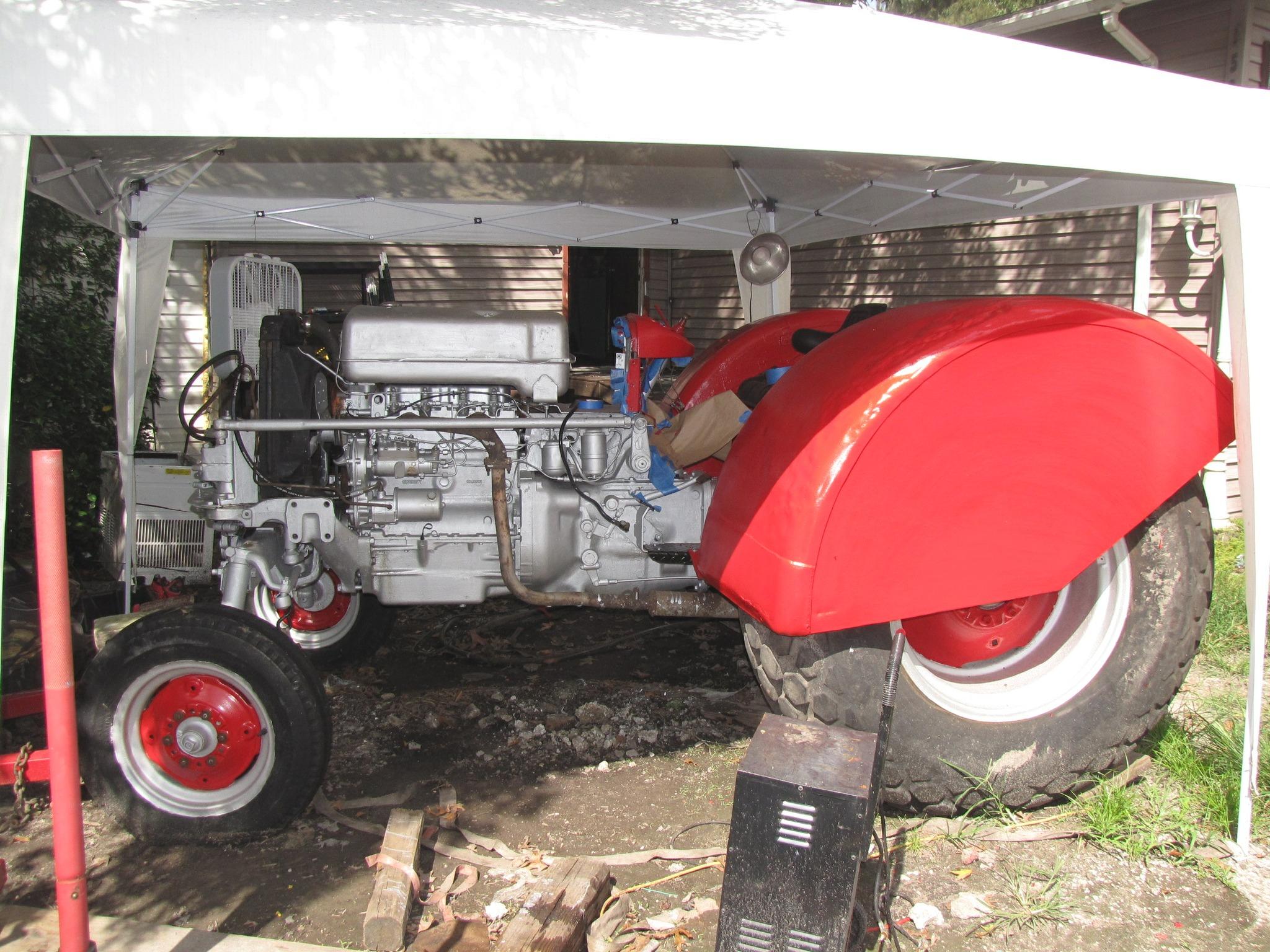 Later stage restoration photo of Massey Ferguson 65 diesel tractor