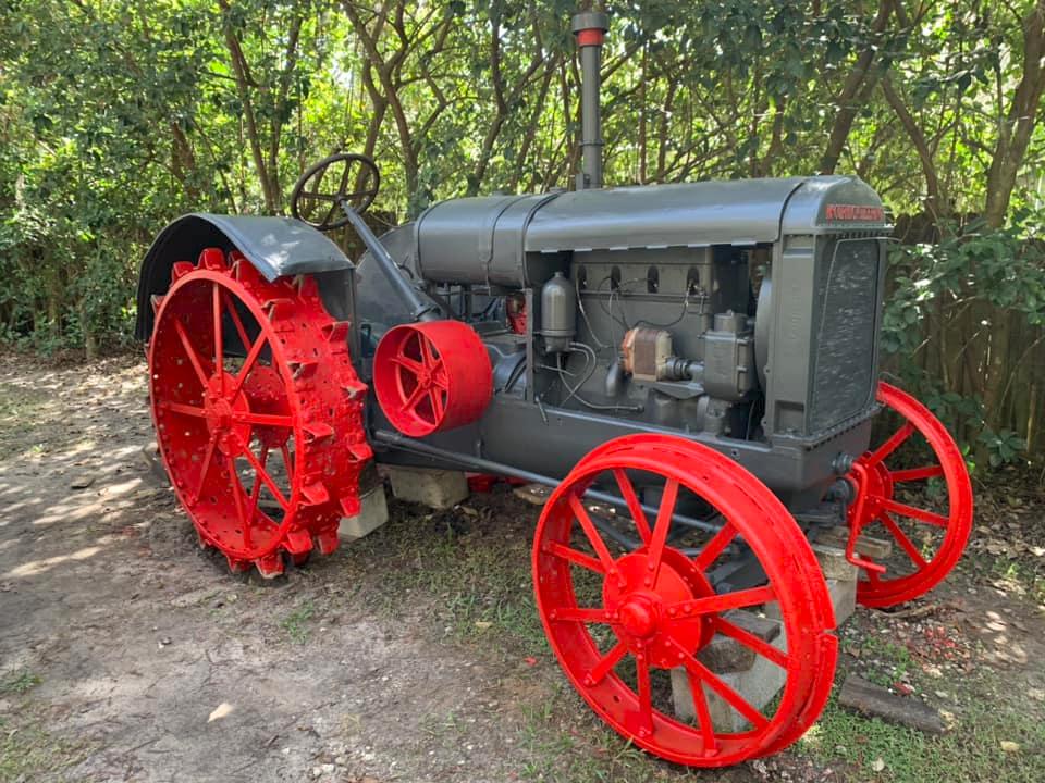 Restored antique tractor