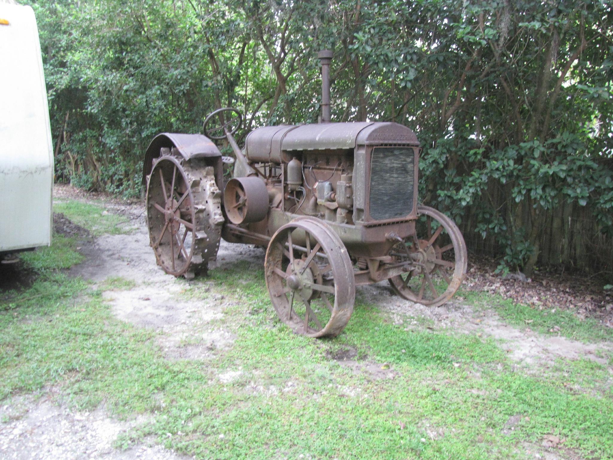 Restored antique tractor
